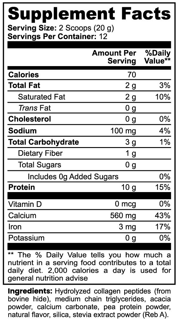 GlowMate Grass-Fed Collagen Creamer (Vanilla)